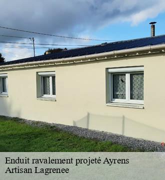 Enduit ravalement projeté  ayrens-15250 Artisan Lagrenee