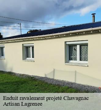 Enduit ravalement projeté  chavagnac-15300 Artisan Lagrenee